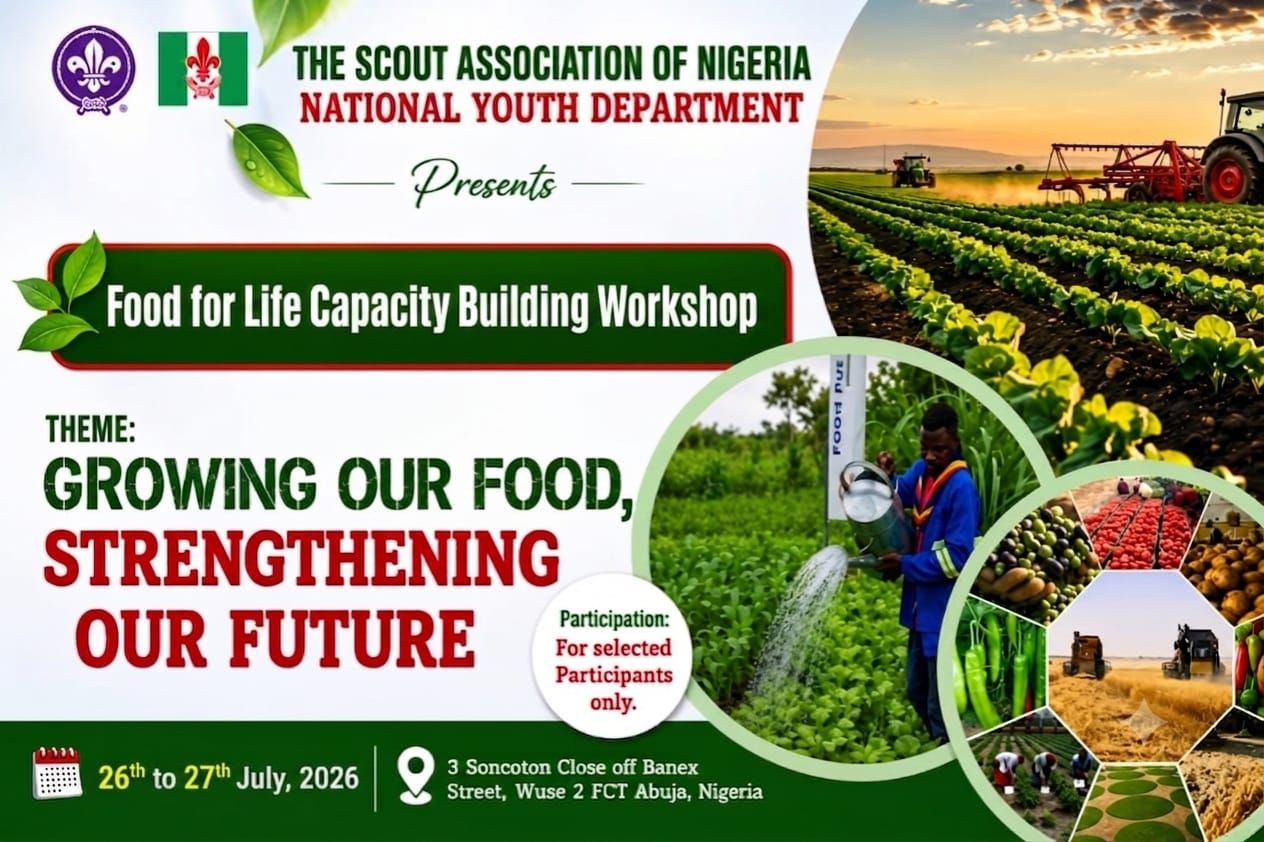 The Scout Association of Nigeria to Host "Food for Life" Capacity Building Workshop
